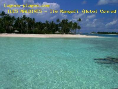 Plage des MALDIVES  Ile Rangali (Hotel Conrad - ex Hilton)