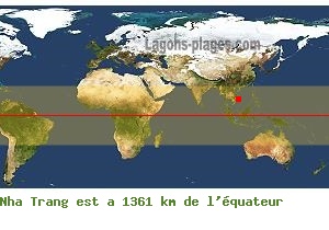 Distance quatoriale de Nha Trang, VIETNAM !