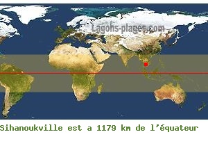 Distance quatoriale de Sihanoukville, CAMBODGE !